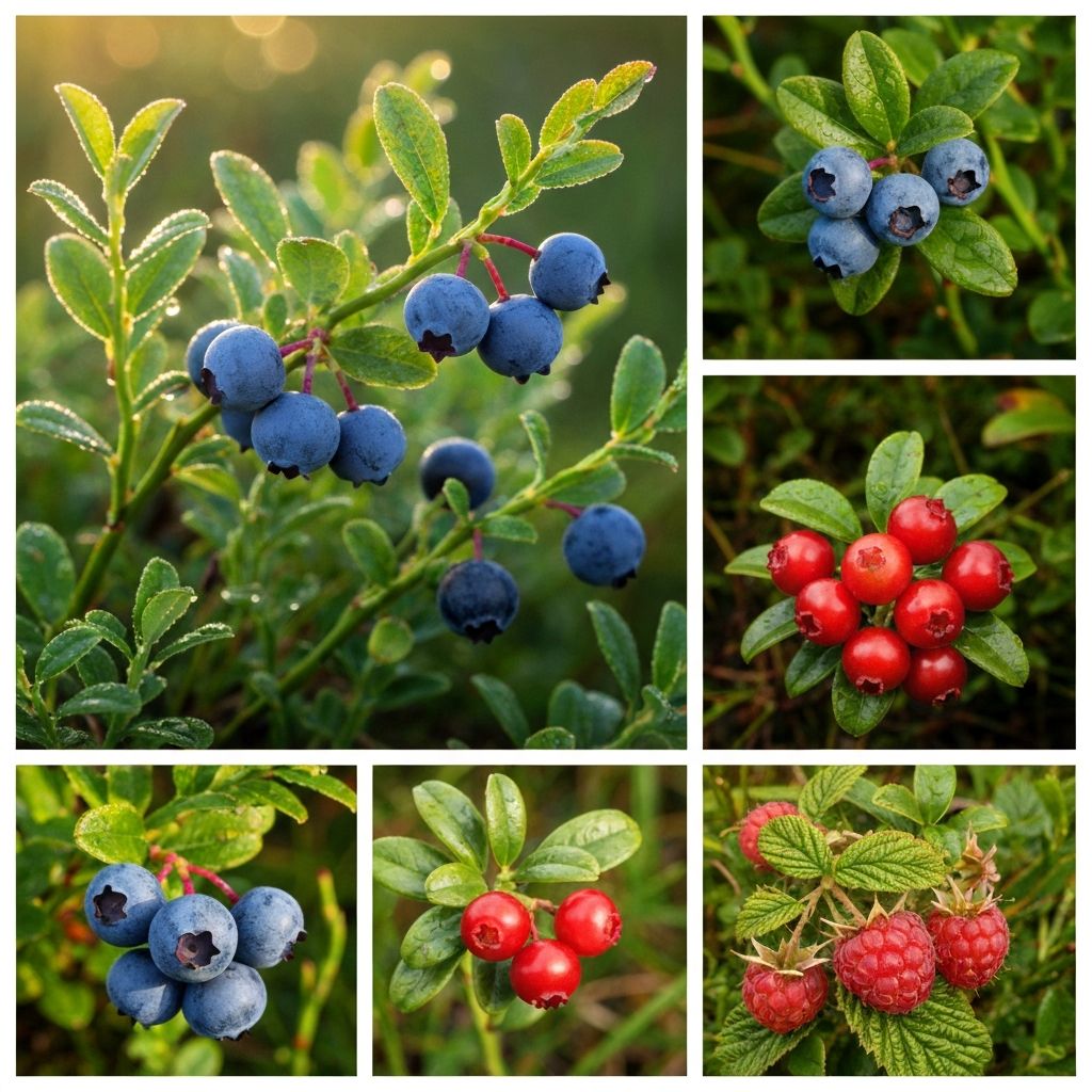 Frische alpine Beeren und Früchte